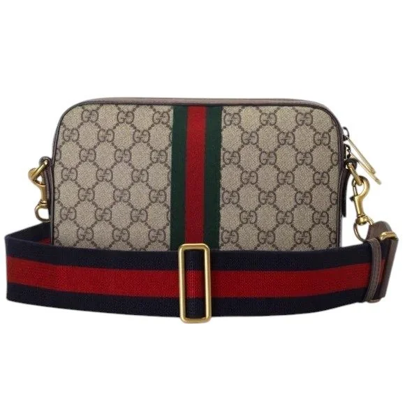 Gucci Web Trademark Small Crossbody Bag - Beige