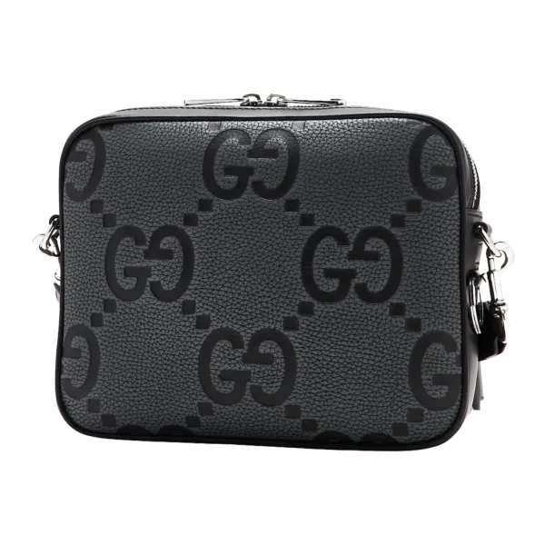 Gucci Jumbo GG Front Pocket Crossbody Bag Grey
