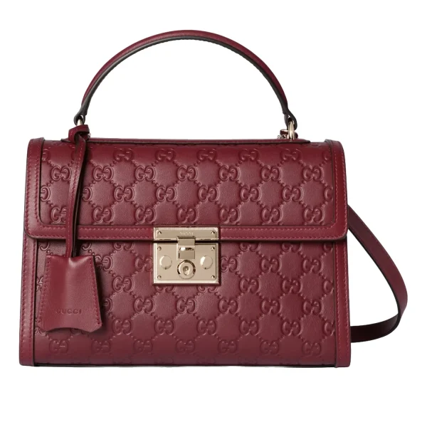 Gucci Padlock Small Top Handle Bag - Burgundy