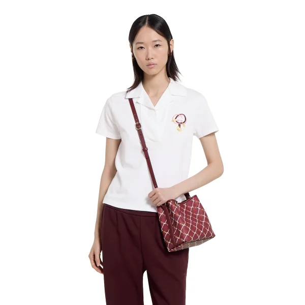 Gucci GG Emblem Small Bucket Bag - Red