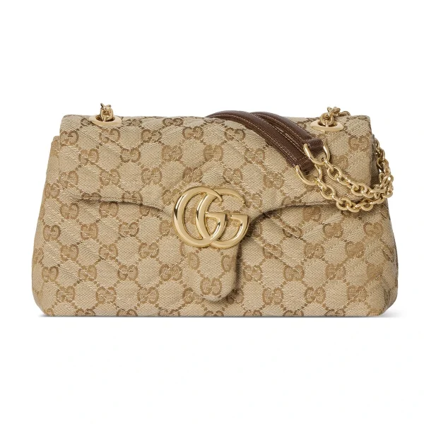 Gucci GG Marmont Small Shoulder Bag Beige Model 1