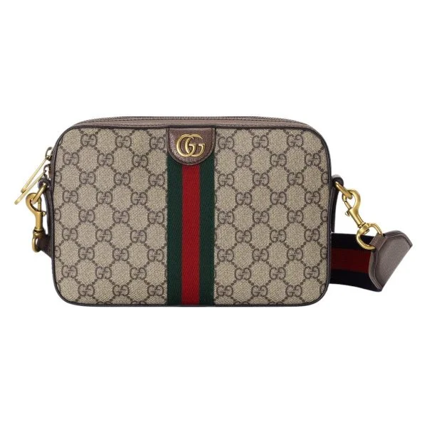Gucci Web Trademark Small Crossbody Bag - Beige