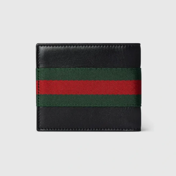 Gucci Bi-Fold Wallet With Web - Black