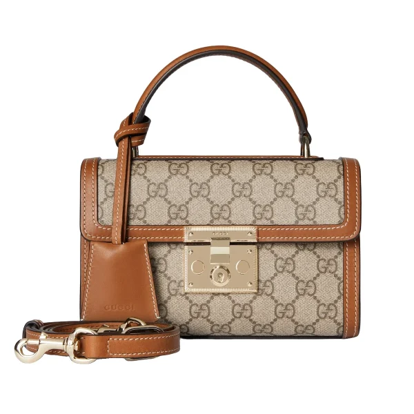 Gucci Padlock Small Top Handle Bag - Beige