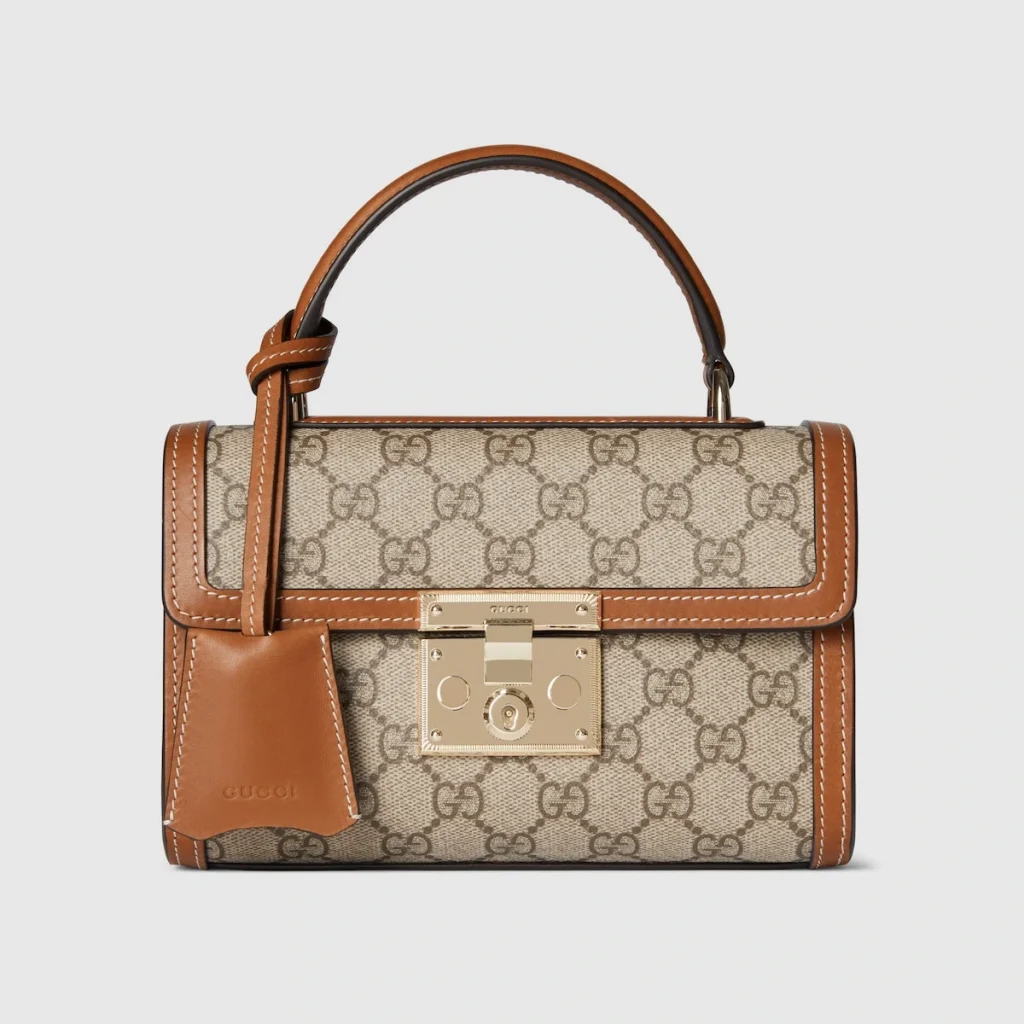 Gucci Padlock Small Top Handle Bag - Beige
