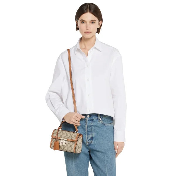 Gucci Padlock Small Top Handle Bag - Beige