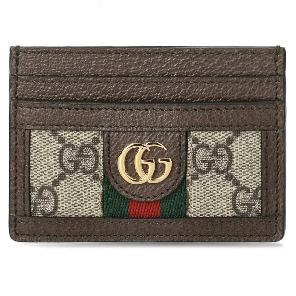 Gucci Ophidia GG Card Holder - Brown