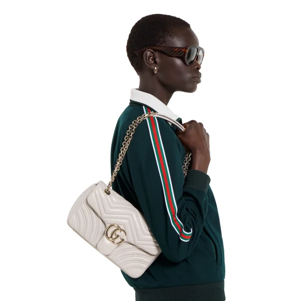 Gucci GG Marmont Medium Shoulder Bag - White