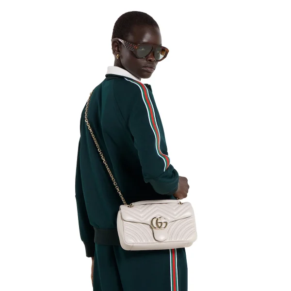 Gucci GG Marmont Medium Shoulder Bag - White
