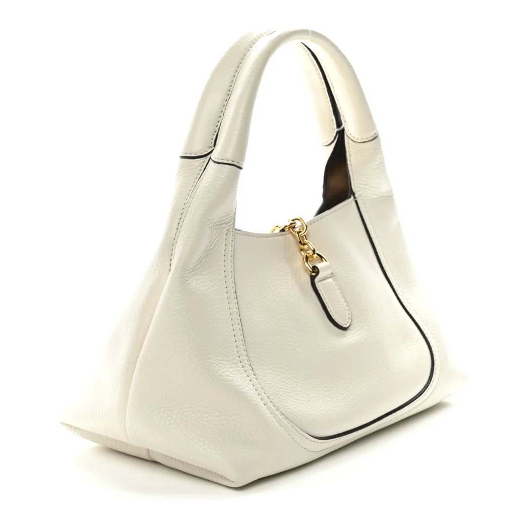 Gucci Horsebit Leather Small Shoulder Bag - White