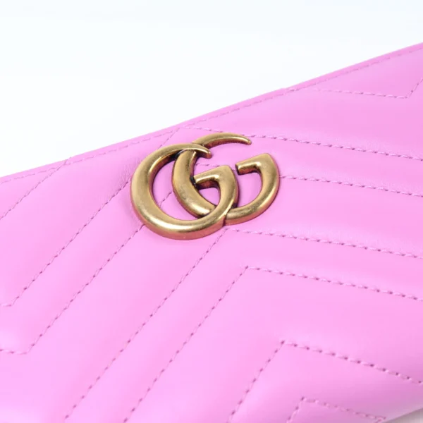 Gucci GG Marmont Zip Around Wallet Model 2 - Pink