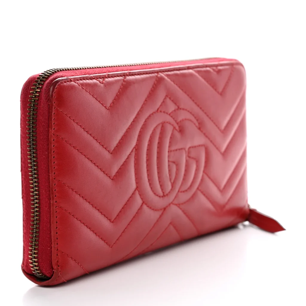 Gucci GG Marmont Zip Around Wallet Model 2 - Red
