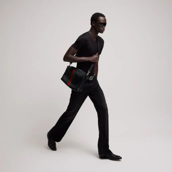 Gucci Web Medium Crossbody Bag - Black