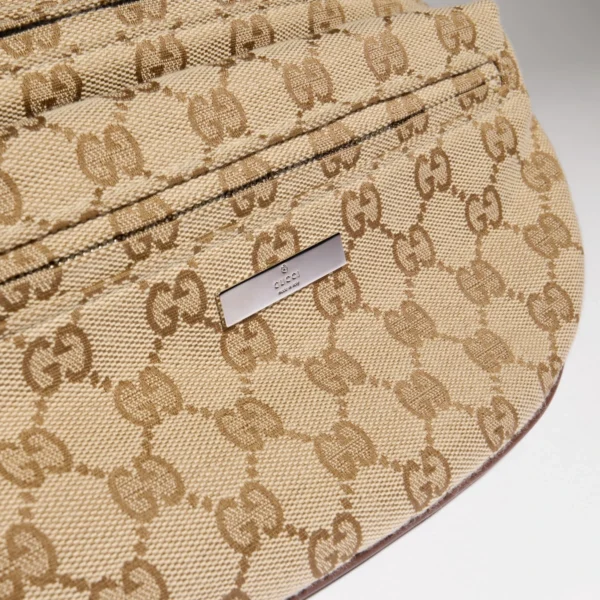Gucci Tag Small Crossbody Bag Beige