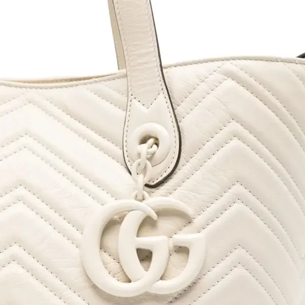 Gucci GG Marmont Medium Tote Bag - White