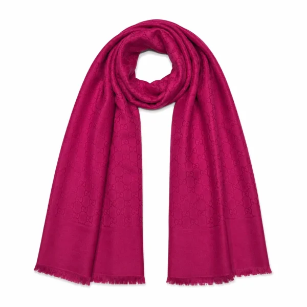 Gucci GG Monogram Scarf - Pink