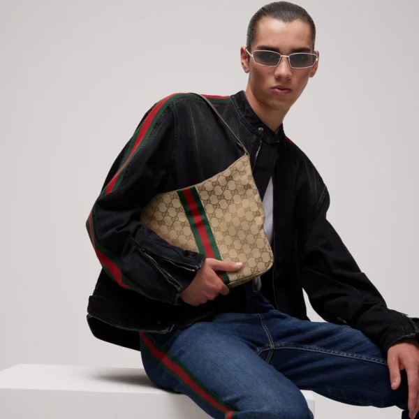 Gucci Lunetta Medium Crossbody Bag - Beige