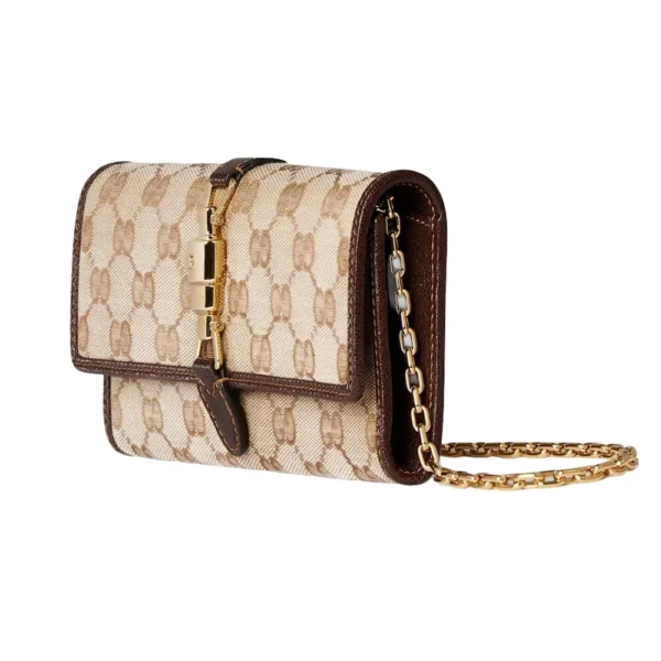 Gucci Jackie Wallet On Chain - Beige