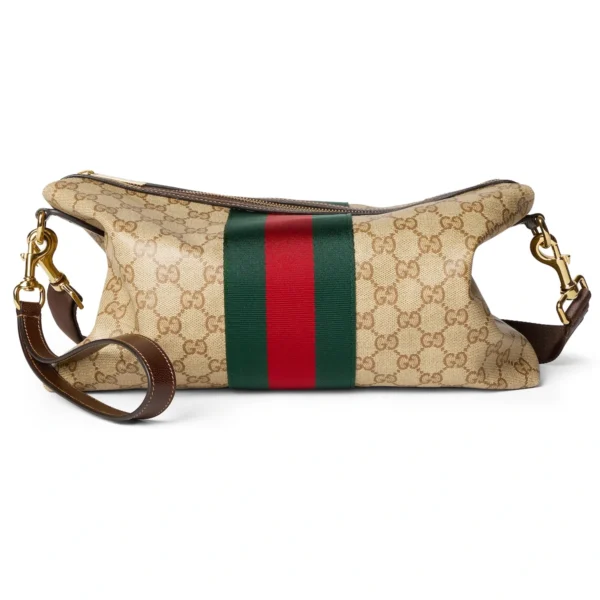 Gucci Web Medium Crossbody Bag - Beige