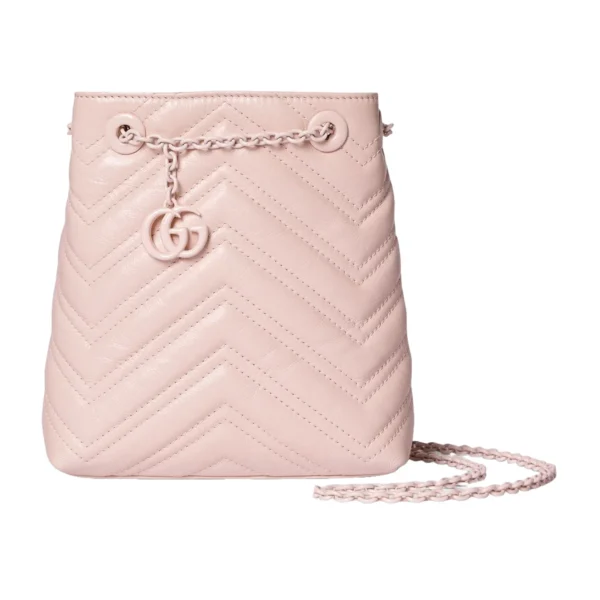 Gucci GG Marmont Nano Bucket Bag - Pink