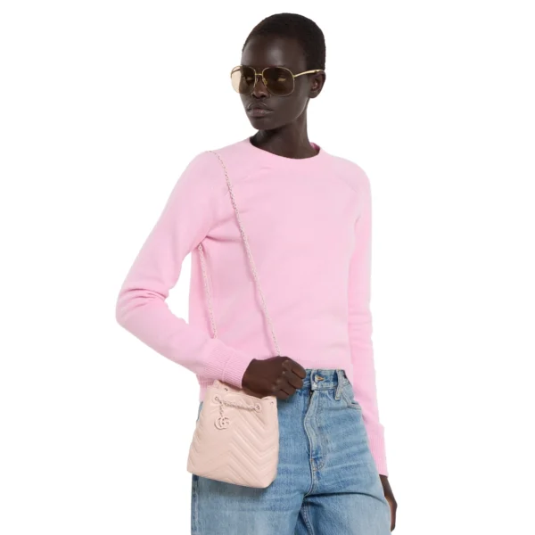 Gucci GG Marmont Nano Bucket Bag - Pink