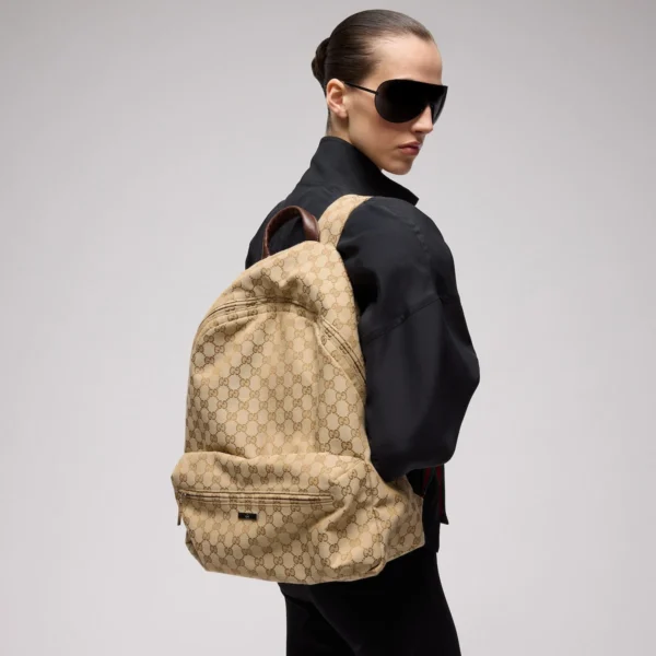 Gucci Tag Large Backpack Beige