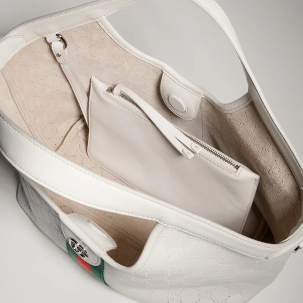 Gucci Giglio Small Tote Bag White