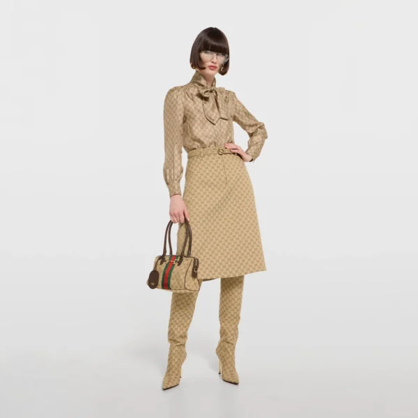 Gucci Borsetto Medium Boston Bag - Beige