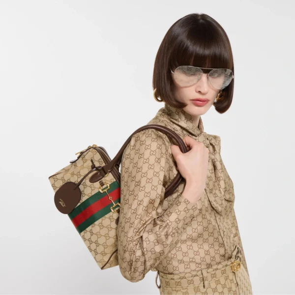 Gucci Borsetto Medium Boston Bag - Beige