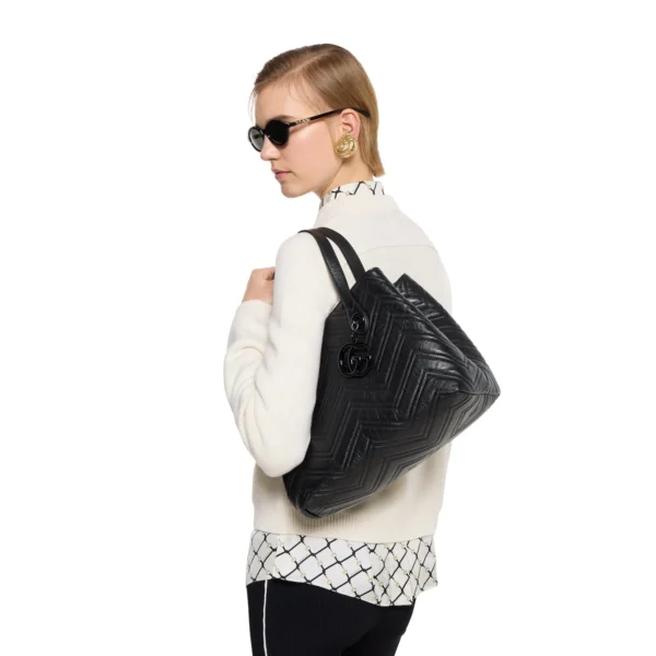 Gucci GG Marmont Medium Tote Bag - Black