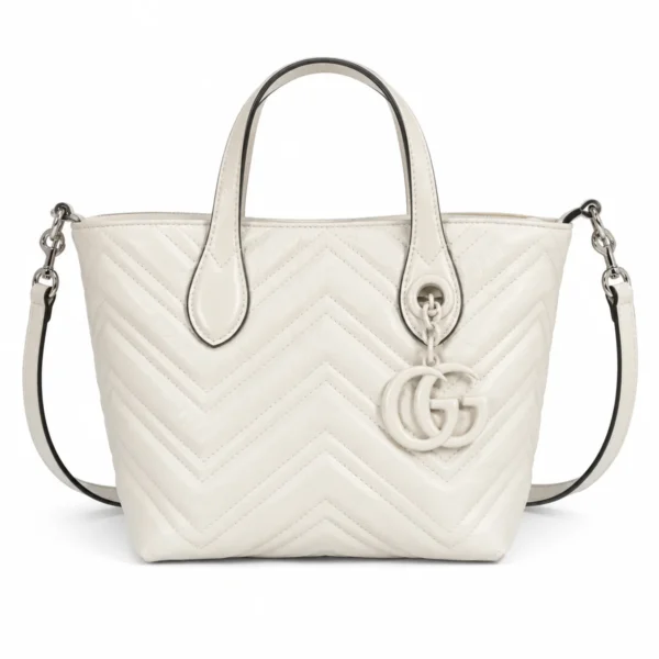 Gucci GG Marmont Small Tote Bag - White