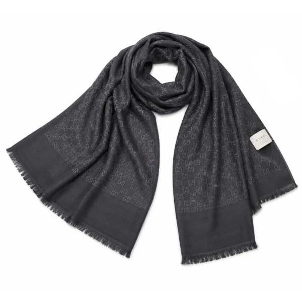Gucci GG Monogram Scarf - Black