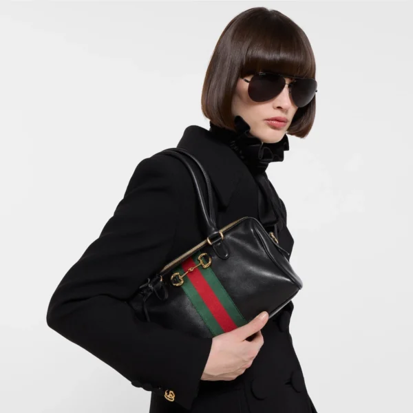Gucci Borsetto Medium Boston Bag - Black