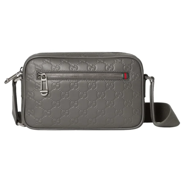 Gucci GG Emblem Small Crossbody Bag Grey