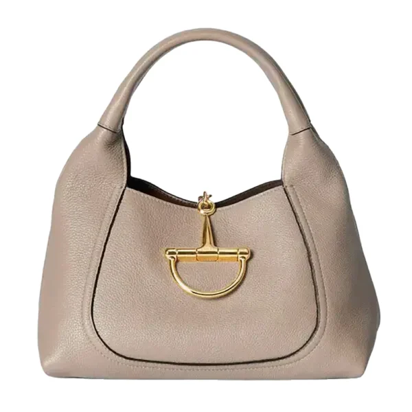 Gucci Horsebit Leather Small Shoulder Bag - Grey