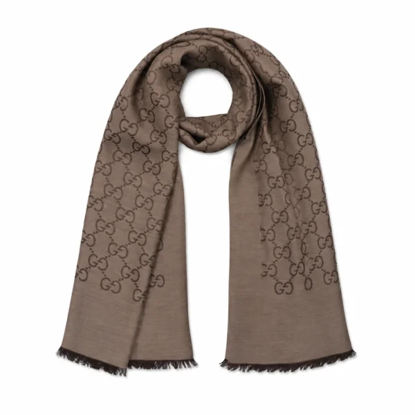 Gucci GG Monogram Scarf - Brown