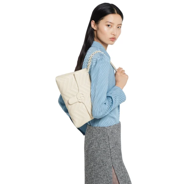 Gucci GG Marmont Medium Shoulder Bag - Beige