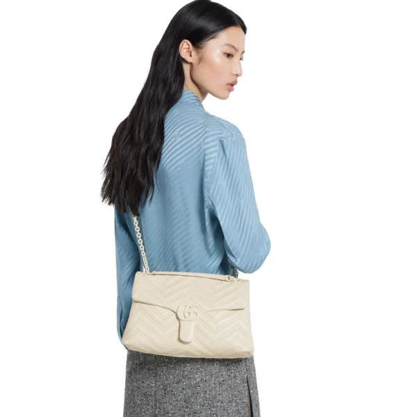 Gucci GG Marmont Medium Shoulder Bag - Beige