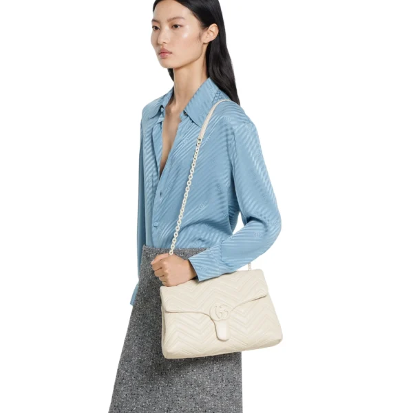 Gucci GG Marmont Medium Shoulder Bag - Beige