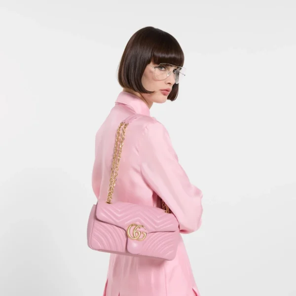 Gucci 2.0 matelassé leather mini shoulder bag - Pink