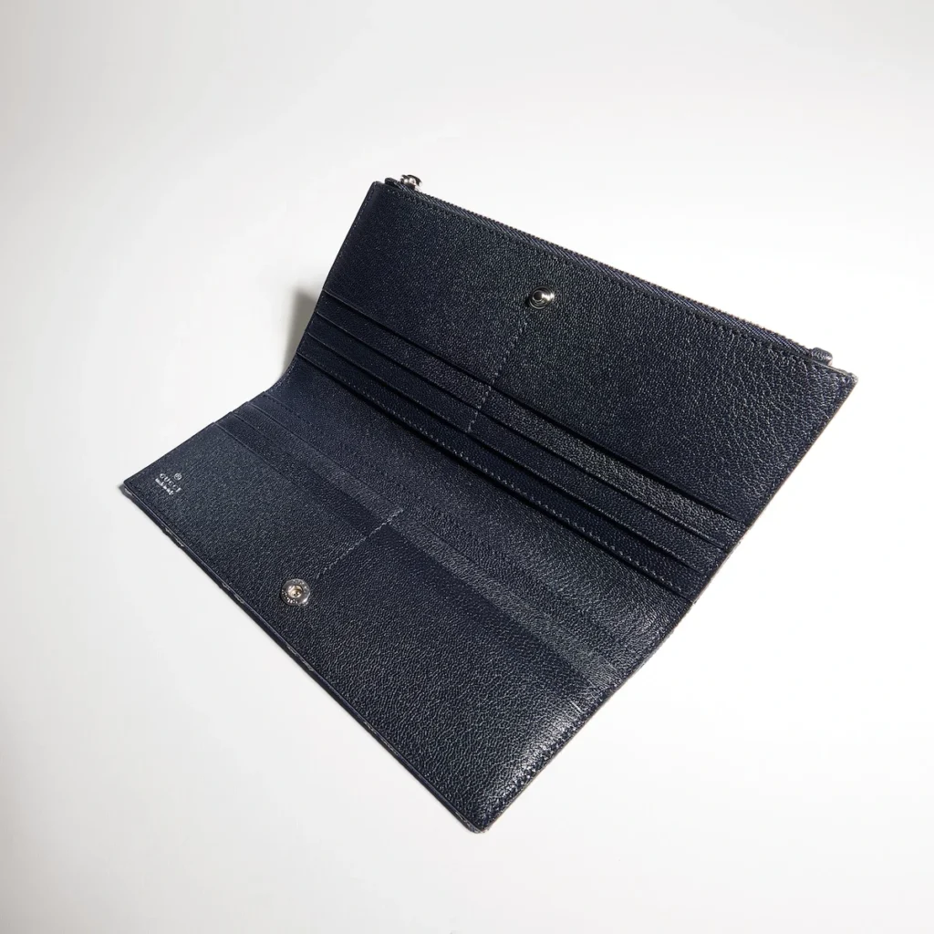 Gucci Web Zip Around Wallet - Blue