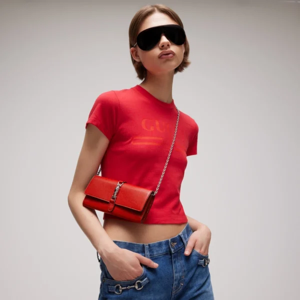 Gucci Jackie Wallet On Chain - Red