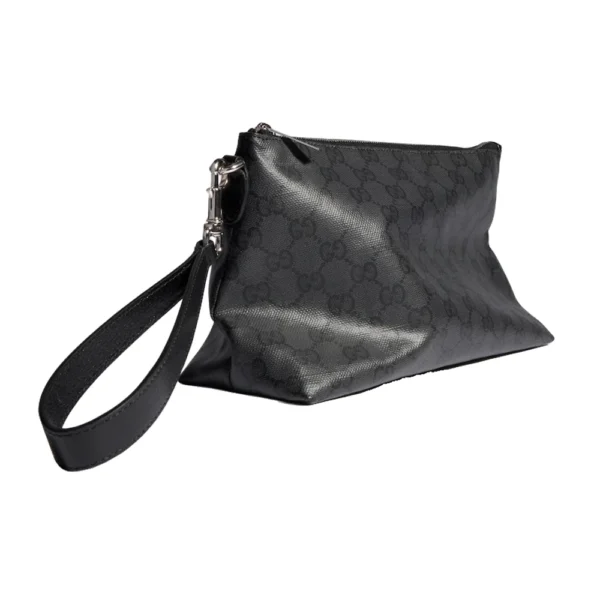 Gucci Web Trademark Medium Pouch - Black