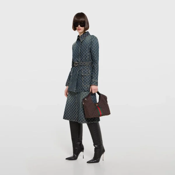 Gucci Giglio Small Tote Bag Brown
