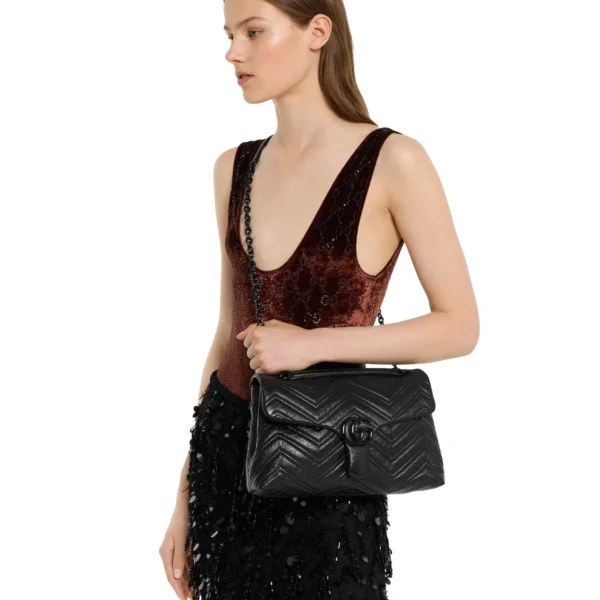 Gucci GG Marmont Medium Shoulder Bag - Black