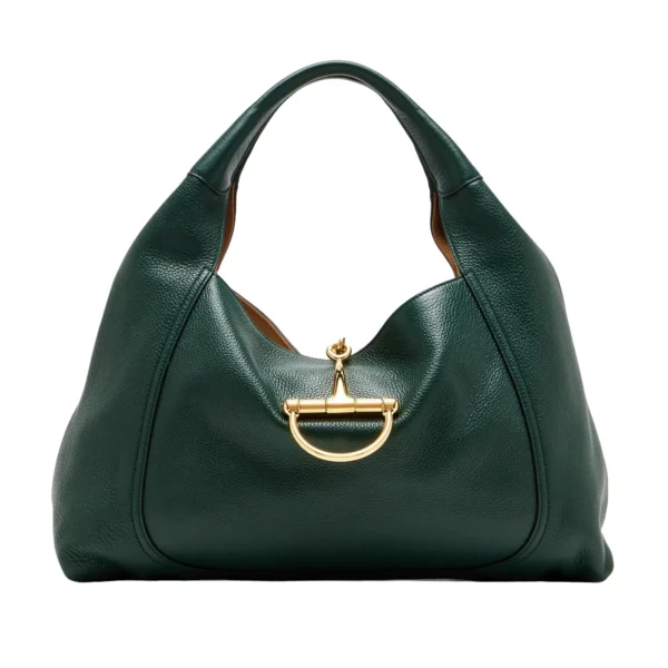 Gucci Horsebit Leather Small Shoulder Bag - Green