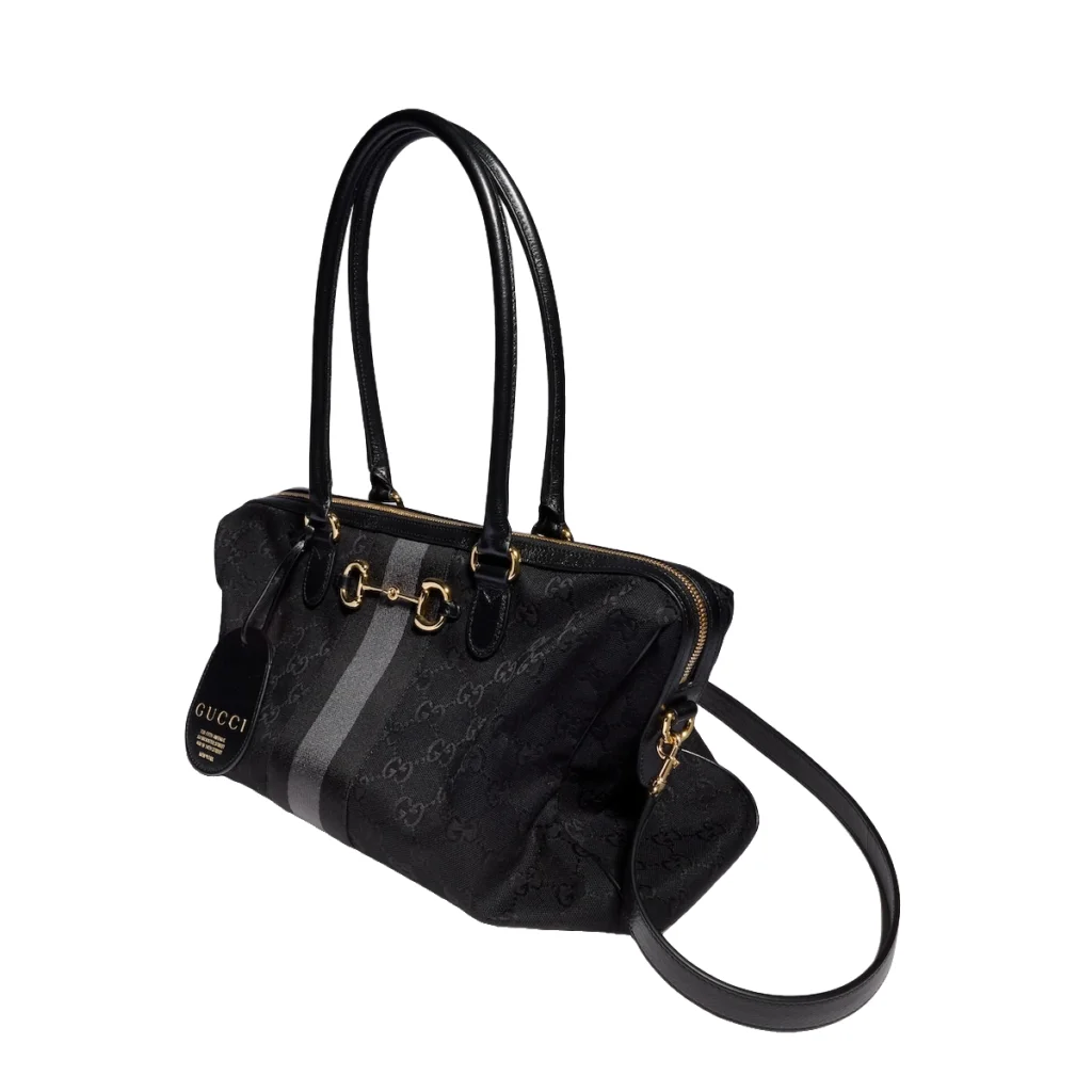Gucci Borsetto Large Boston Bag Black