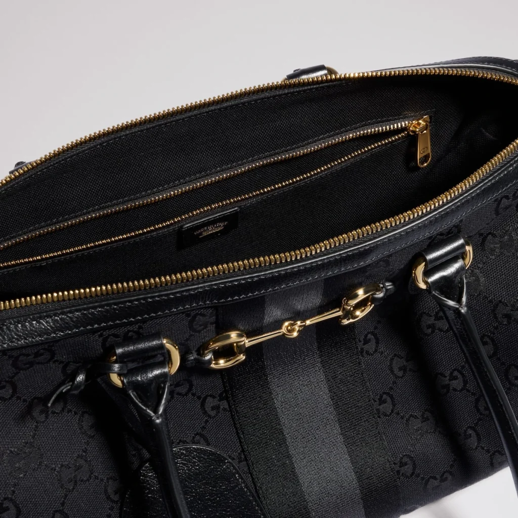 Gucci Borsetto Large Boston Bag Black