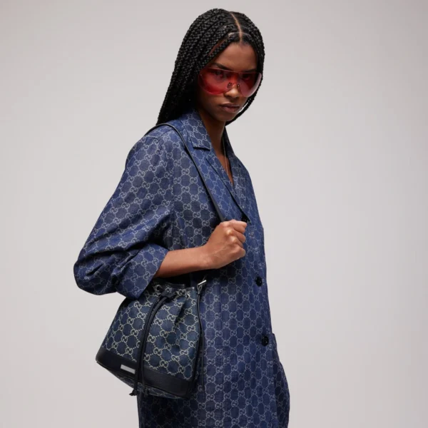 Gucci Venice Small Bucket Bag - Blue