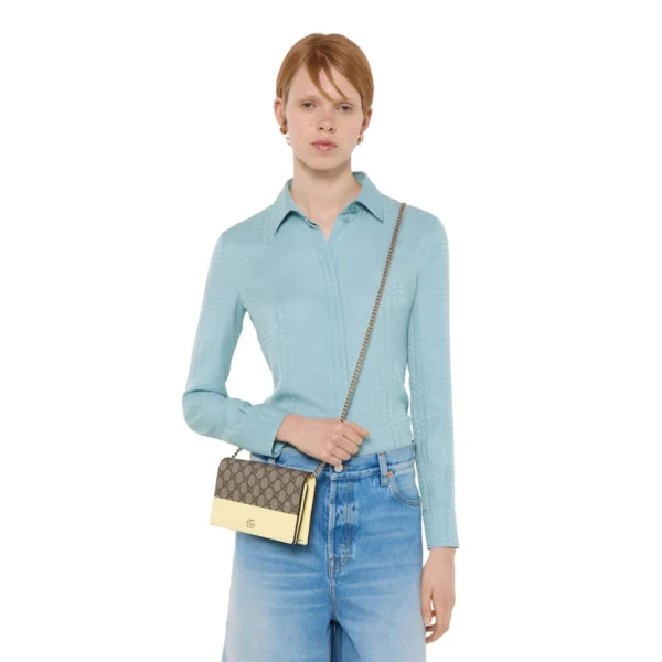 Gucci GG Marmont Wallet on Chain - Beige